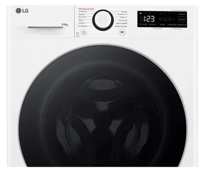 Zdjęcie produktu dla LG F4DR6009A1W, Od przodu, Wolnostojący, Biały, Lewy, Czarny, Obrotowy, Dotyk
