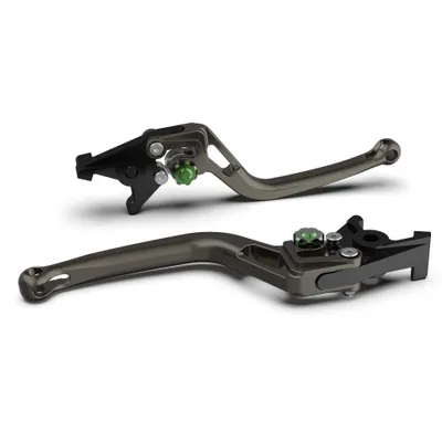 Produktbild von Kupplungshebel LSL BOW L24 mit ABE für Yamaha XJR FJR 750 - 1700 ccm Bj. 1981 - 2018, Farbe Hebel:anthrazit, Farbe Versteller:grün