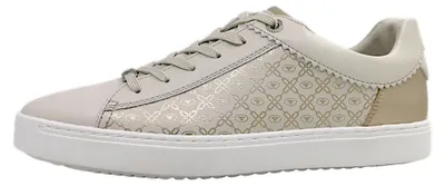 Image de Chaussures de sport pour femmes Tom Tailor, modèle à lacets, couleur beige, style décontracté