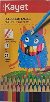 Immagine prodotto di Matite colorate Kayet doppie 12 pezzi = 24 colori – colori intensi