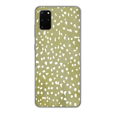 Produktbild von MuchoWow® Handyhülle Schutzhülle Hülle für Samsung Galaxy S20 Plus Polka dots - Weiß - Grün Silikon Softcase Handy Hülle - Hartschale
