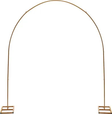 Produktbild von Hochzeitsbogen - Runder Ballonbogen/Hintergrundständer - Ø 2,3 m - Eisenrahmen - Montageset inklusive - Größe M - Gold