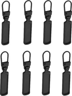 Produktbild von INF Ziehstift für Läufer am Reißverschluss, 8er-Pack Schwarz