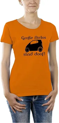 Produktbild von Touchlines Damen T-Shirt , Große Autos... Orange, XS