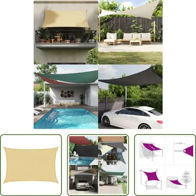 Produktbild von The Living Store Sonnensegel Sandfarbe 2,5x2 m 100% Polyester Oxford