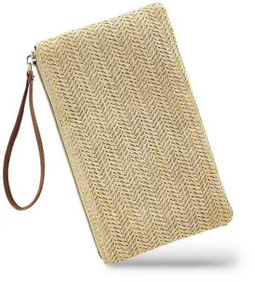 Immagine prodotto di Borsa a mano in tessuto Boheemische, beige, da donna, borsa da spiaggia, da viaggio e da festa