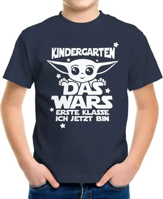 Produktbild von Kinder T-Shirt Jungen Kindergarten Das Wars erste Klasse ich jetzt bin Geschenk zur Einschulung Schulanfang Moonworks® navy 110-116 (5-6 Jahre)