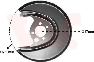 Produktbild von VAN WEZEL Spritzblech Bremsscheibe für VW POLO (6N2) Hinten Links 5824373 Ankerblech