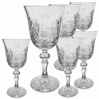 Produktbild von Bohemia Młynek Kristallglas Weingläser handgeschliffen 6er Set
