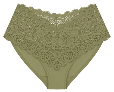 Image de Triumph - Culotte longue pour femme, collection Red Label Amourette, couleur olivegold, taille 42