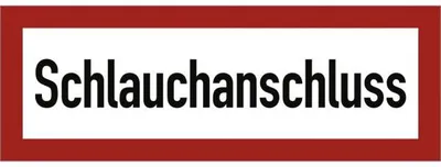 Produktbild von Dreifke® Schild Schlauchanschluss, Alu, 297x105 mm