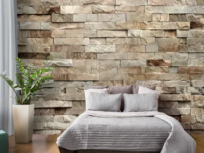 Produktbild von Vlies Fototapete Ziegel 350x256 cm Tapeten Wandtapete XXL Steine beige f-C-0481-a-a