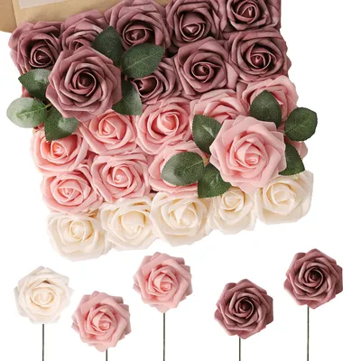 Produktbild von Künstliche Rosen – 50 Stück für Hochzeit und Dekoration