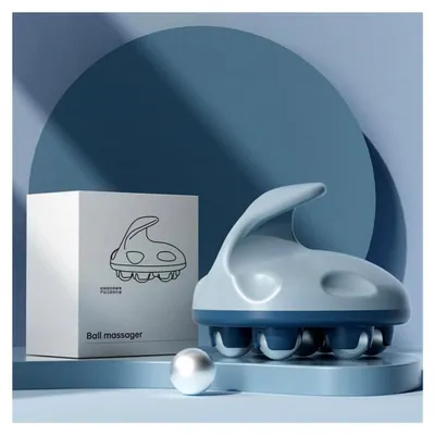 Produktbild von Handmassageball Tragbares Massagegerät Ergonomisches Design für Ganzkörperentspannung und Schmerzlinderung (Blau)