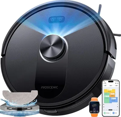 Image de Aspirateur robot, puissance d'aspiration 8000 Pa, navigation à 360°, Q10