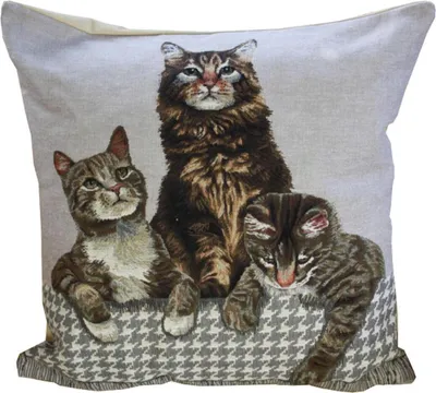 Produktbild von Mars & More Gobelin Kissen Katzengruppe Maine-Coon ca. 45x45 cm