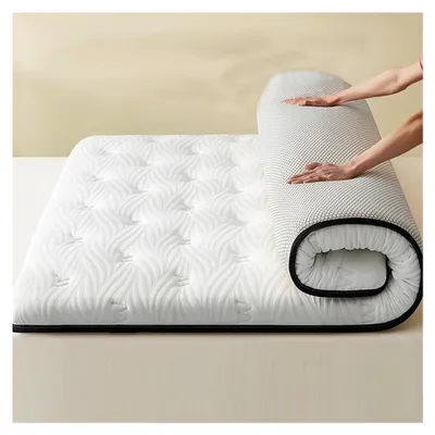 Produktbild von Verdickte Futonmatratze 6 cm/10 cm, Einzel- und Doppelschlafunterlage, Rollmatratze, rutschfest und atmungsaktiv