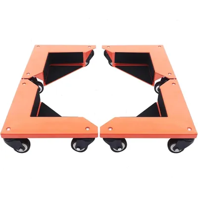 Produktbild von Möbelroller Set - Industrie Lenkrollen - 4 Eckroller mit 3 Rädern - Tragkraft 650 kg - Für Möbel und Waschmaschinen