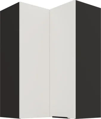 Produktbild von Hoher Eckschrank LUNARA 2 – 60 x 60 cm, weiß/schwarz
