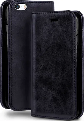 Produktbild von moex® Klapphülle kompatibel mit iPhone 5s / 5 / SE (2016) - Hülle mit Kartenfach, Marineblau