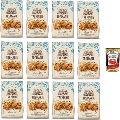Produktbild von Tre Marie Ancora uno Frollini con caramello e cioccolato Shortbread mit Karamell und Schokolade 12x 315gr + Italian Gourmet polpa 400g