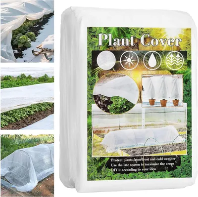 Image de Toile de protection végétale 2 x 10 m, 40 g/m² ; toile anti-gel respirante, protège contre le gel, le froid, les insectes, les oiseaux et les mauvaises herbes. Convient aux potagers, aux plates-bandes surélevées, aux serres et aux plantes de jardin.