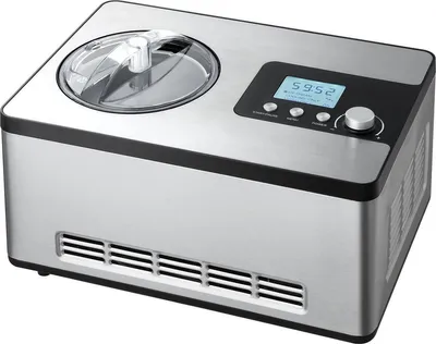 Zdjęcie produktu dla Automatyczna maszyna do lodów o pojemności 2 litrów Elektryczna maszyna do jogurtów i lodów W kolorze srebrnym