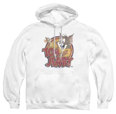 Immagine prodotto di Felpa con cappuccio "Tom & Jerry" - "Water Damaged", unisex, per uomo/donna, modello TV39426 (XXL), colore bianco