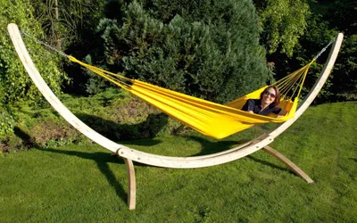 Produktbild von MacaMex Siesta Grande - Hängemattenständer Holz extra groß Fichte Montagematerial