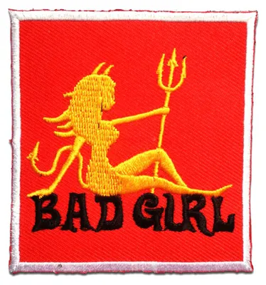 Obrázek produktu pro Bad Girl Biker - nášivka, nažehlovací nášivka, nášivka, nášivky, k nažehlení, velikost: 6,5 x 7 cm