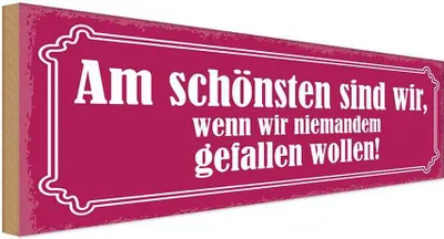 Produktbild von vianmo Holzschild 10x27 cm am schönsten sind wir wenn wir