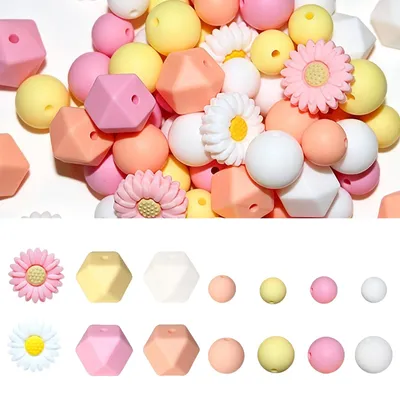 Immagine prodotto di 100 perline in silicone colorate per progetti fai-da-te