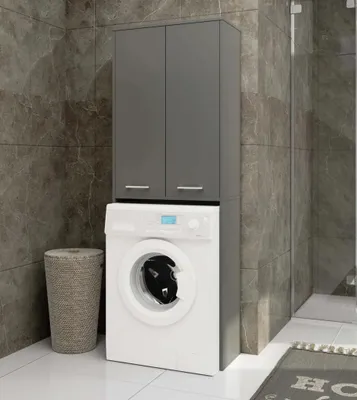 Immagine prodotto di Mobile bagno alto sopra lavatrice MERALYA - grigio