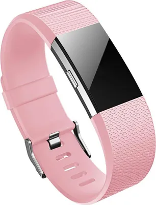 Produktbild von Sport Armband Gr. L für Fitbit Charge 2 Ersatzarmband Fitness Silikon Band Ersatzband, Rosa