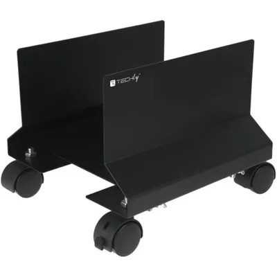 Produktbild von Techly CPU/PC Halterung mit Rollen, Metall, schwarz