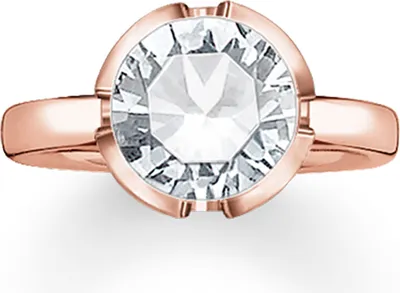 Produktbild von TR2036-416-14-52, TR2036-416-14-54 Ring Zirkonia rosè vergoldet TR2036-416-14 Thomas Sabo
