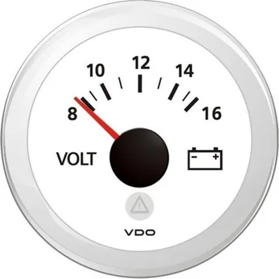 Obrázek produktu pro VDO ViewLine bílý voltmetr 12 V