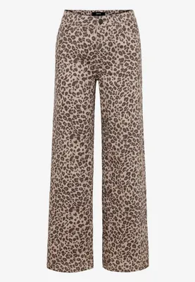 Produktbild von Zero Damen Hose mit weitem Bein und Leo-Muster