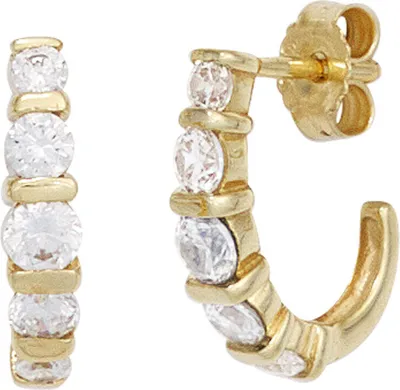 Produktbild von JOBO Halbcreolen 333 Gold Gelbgold 10 Zirkonia Ohrringe Creolen