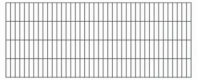 Produktbild von Alberts 642891 Doppelstabmattenzaun, kunststoffbeschichtet, anthrazit, Höhe 80 cm