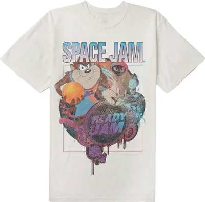 Produktbild von Space Jam 2 Ready 2 Jam T-Shirt Weiß – Offizielles Merchandise -  M