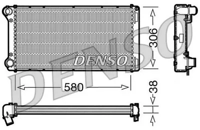 Immagine prodotto di DENSO DRM09098 Radiatore ad acqua per motore per FIAT PUNTO (188)