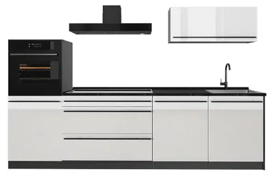 Imagen del producto de Mueble de cocina Vicco R-Line Blanco alto brillo/Antracita 280 cm sin encimera, Model 66480