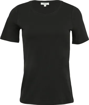 Produktbild von s.Oliver weiches T-Shirt Slim Fit Rundhalsausschnitt Schwarz Größe 34