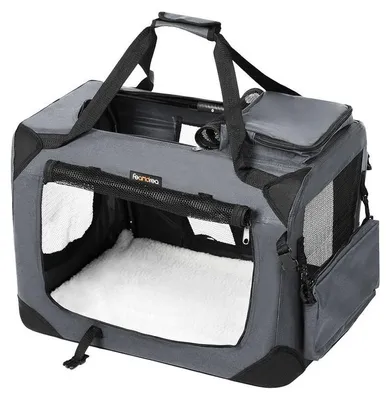 Image de Sac de transport pour chiens et chats – Gris – 70 x 52 x 52 cm