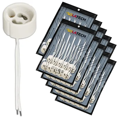Immagine prodotto di ISOLATECH, portalampada standard GU10 in Vetroceramica, per lampade da 100, massimo 250V/2A