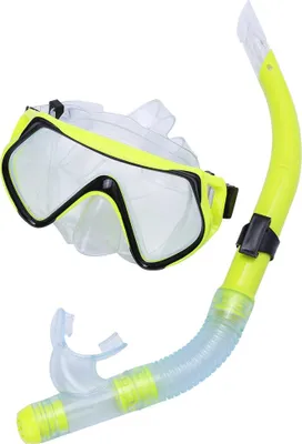 Produktbild von Erwachsene Tauchbrillen Schnorcheln Schwimmwechsel Unterwassergläser Schnorchel (gelb)