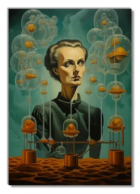 Produktbild von Wallario Poster - Gedankenexperiment, Kunstdruck Größe: 70 x 100 cm