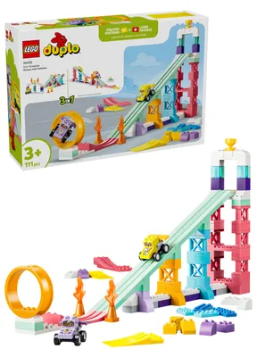 Obrázok produktu pre LEGO DUPLO Kreatívne rampy s vozidlami 3 v 1, Stavebnica, 3 rok / roky, Plast, 111 kusov, 2,38 kg