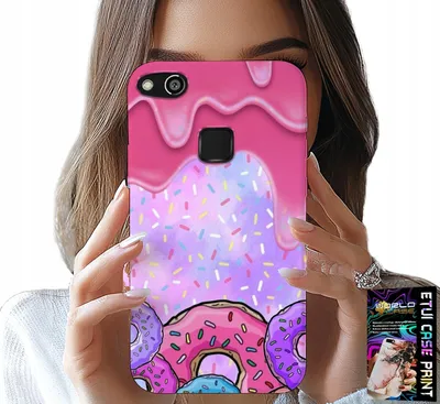 Immagine prodotto di Custodia Per Huawei P10 Lite - Ciambelle Dolci Con Glassa Sullo Sfondo + Vetro